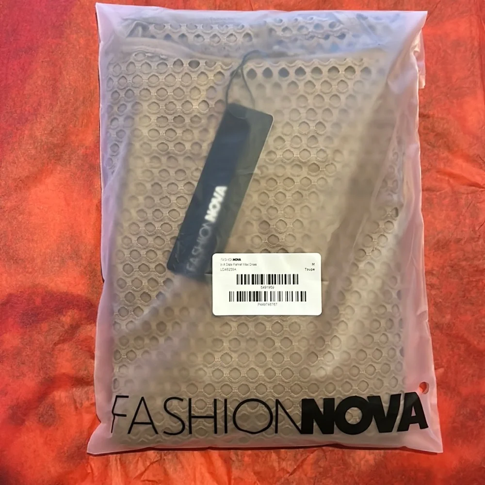 In A Daze Fishnet Maxi Dress-Taupe from FashionNova  (Size: Medium) - Picture 2 of 7